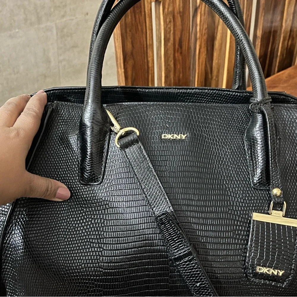 DKNY Pebbled Genuine Leather Bag - Picture 6 of 15
